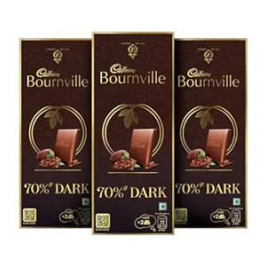 Cadbury Bournville Rich Cocoa 70% Dark Chocolate Bar, 3 x 80 g [ Apply 15% coupon ]