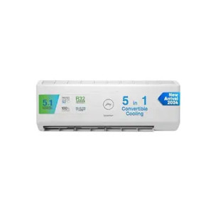 Godrej 1 Ton 5 Star, 5-in-1 Convertible Cooling, Inverter Split AC (2024 Model, Copper, Heavy-Duty Cooling at 52 Deg Celcius, AC 1T EI 12IINV5R32-WWR, White) [Flat ₹2250 Off with SBI CC]