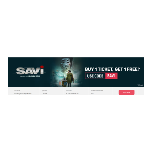 Bookmyshow : Buy 1 Get 1 Free On Savi Movie Tickets