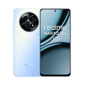 realme NARZO 70x 5G (Ice Blue, 8GB RAM,128GB Storage)|120Hz Ultra Smooth Display|Dimensity 6100+ 6nm 5G|50MP AI Camera|45W Charger in The Box [Apply Rs.2000 Coupon]