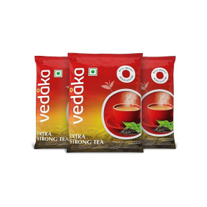 Amazon Brand - Vedaka Extra Strong Black Tea Powder | 1.5 Kg (Pack Of 3, Each 500 Gm) | Kadak Chai | Bold & Aromatic