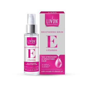 Livon Professional Smoothening Serum for Women & Men | With Vitamin E, Avocado & Almond Oil | For Smoother, Stronger & Frizz-Free Hair | No Paraben, Sulphate or Mineral Oil | All Hair Types | 100ml
