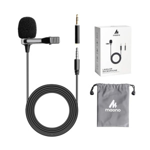 MAONO AU-400 Lavalier Auxiliary Omnidirectional Microphone (Black) [     Apply 40% coupon]