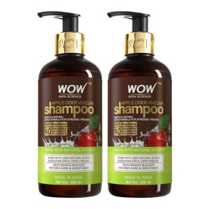 WOW SKIN SCIENCE Apple Cider Vinegar Shampoo|Restores Shine & Smoothness|No Parabens & sulphates  (600 ml)