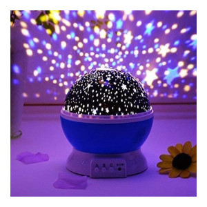 NIYAMAX Star Master Projector with USB Wire Colorful Romantic LED Star Master Sky Night Projector Bed Light Lamp (Assorted Color, Plastic, Pack of 1)