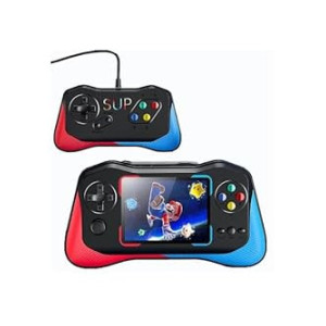Like Star Q12 500 in 1 Retro Mini Portable Game Box 3.5 Big Display Game Player Sup Game 8 GB with Super Mario, F1 Race, Super Contra, Adventure Island, Pac Man, Bomber Man, Tetris etc... (Blue, Red)