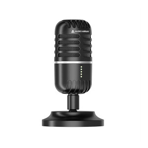 Audio Array AM-C20 USB Microphone | Unique Tilt Stand | One Touch Mute with Indicator | USB A & C Connectivity | Cardioid Pickup | Plug and Play, No Drivers | No-Latency Monitoring | 1Year Warranty