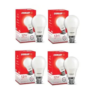 Eveready 12W Led Light Bulb | High Efficiency & Glare-Free Light | 4Kv Surge Protection | With Wide Operating Voltage Range | 100 Lumens Per Watt | Cool Day Light (6500K) | Pack Of 4 - B22D