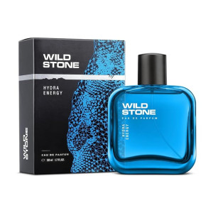 Wild Stone Hydra Energy Parfum for Men, Long Lasting Refreshing Fragrance for Office Wear, 50 ml