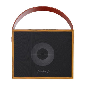 LANDMARK LM BT1063 Portable 8W Stereo Channel Bluetooth Wooden Speaker with Phone Stand, Super Bass Speaker, 6hrs Playtime, Wired Mic, Karaoke Features, Multi Connectivity-TF/FM/USB/Aux (Brown)  coupon