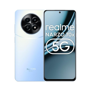 realme NARZO 70x 5G (Ice Blue, 6GB RAM,128GB Storage)|120Hz Ultra Smooth Display|Dimensity 6100+ 6nm 5G|50MP AI Camera|45W Charger in The Box (Coupon + 10% Gift voucher discount)