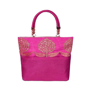PrettyKraftsWomen's Cotton Mini Handbag (pink)