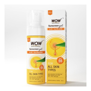 WOW SKIN SCIENCE Sunscreen - SPF 55 PA+++ PA++ Sunscreen Matte Finish - SPF 55 PA+++ - Very High Broad Spectrum - UVA &UVB Protection - Quick Absorb - No Parabens, Silicones, Mineral Oil, Oxide, Color & Benzophenone - 100mL  (100 ml)