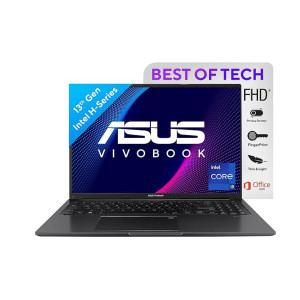 ASUS Vivobook 16 (2023)Thin & Light Laptop,Intel Core i9-13900H 13th Gen, 16" (40.64 cm) FHD+(16GB RAM/512GB SSD/Intel Iris Xe/Win 11/Office 2021/Backlit KB/Fingerprint/Black/1.88 kg) X1605VA-MB947WS  [RS.10380 OFF ON ICICI CC NO COST EMI TRXN]]