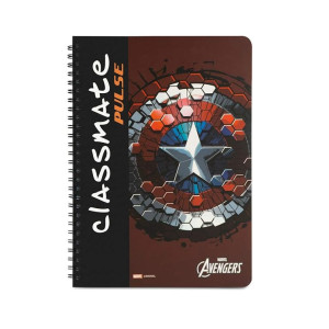 Classmate Pulse Spiral Notebook - 297 mm x 210 mm, Soft Cover, 180 Pages, Unruled