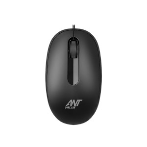 Ant Value OM120 Wired Optical Mouse, 1000 DPI, 3ft Cable, Easy and Accurate Scroll Button, Optical Sensor Computer Mouse, Left and Right-Hand Use for Laptop, PC, Mac Notebook and Linux-Matte Black