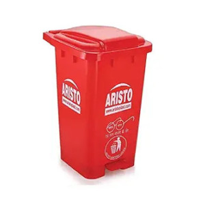 ARISTO Plastic Pedal Garbage Waste Dustbin 70 LTR Red