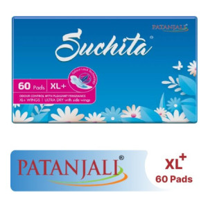 PATANJALI Suchita XL+ Ultra Dry 320 mm Sanitary Pad  (Pack of 60)