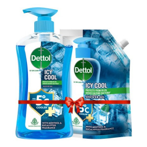 Dettol Icy Cool Shower Gel 500ml Pump With 450ml Refill  (2 x 475 ml)