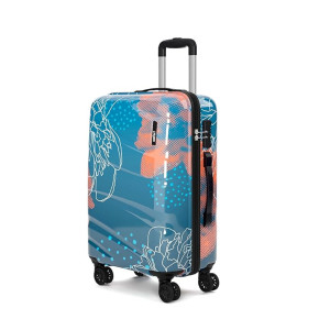 Safari Plastic Serene Hardside Suitcase, Lightweight And Scratch Resistant, Fixed Combination Lock, 360 Degree Dual Wheels, Telescopic Handle, Check-In Luggage Trolley Bag, Medium, 65Cm