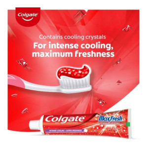 Colgate MaxFresh Red 300g & Blue 300g Toothpaste with Gentle Sensitive Toothbrush 4pcs  (1 Items in the set)