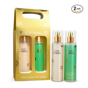 Just Herbs Body Mist Spray for Men and Women With Long Lasting Fragrance Perfume Combo Gift Set - Juicy Treat (2 x140ml)