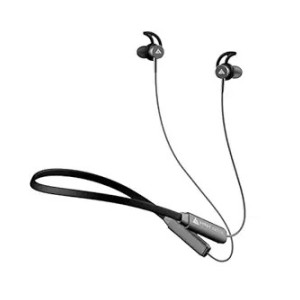 Boult Audio EQCharge Bluetooth Earphones with 32H Playtime, Zen ENC Mic, Dual Device Connectivity, Type C Fast Charging (5Mins=7Hrs), 14.2mm Bass Driver, Made in India, IPX5 Silicon Neckband (Black)