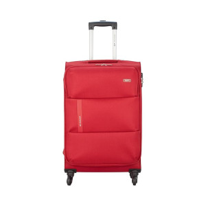 VIP Widget Durable Polyester Soft Sided Check-in Luggage Spinner Wheels with Quick Access Front Pockets (Medium, 69cm, Red)