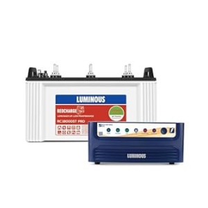 Luminous Inverter & Battery Combo (Power sine 800 Pure Sine Wave 700VA/12V Inverter with RC18000ST PRO Short Tubular 150Ah Battery) for Home, Office & Shops