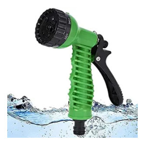 EPISKEY® Garden Hose 7 Pattern High Pressure Garden Hose Nozzle Water Spray Gun With Leak Proof 2 Pcs Metal Grip Lock Gardening Washing Gun