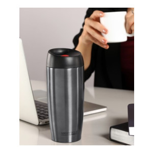 Sheffield Classic Vacuum Insulated Double Wall Stainless Steel Coffee Mug 400 ml Flask  (Pack of 1, Silver, Steel)