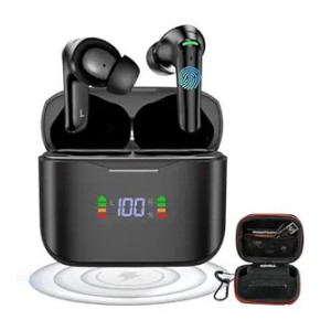 EDYELL C9 Wireless Earbuds, with Wireless Charging Case, in-Ear Headphones, 48 Hrs Playback, 4 Mic HD Calling, 13mm Speaker Drivers HiFi Stereo Sound, Type-C, Bluetooth V5.3, IPX5 Waterproof [ Auto Discount On Payment Page.]