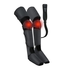 beatXP AirStream Pro Air Compression Full Leg Massager with Handheld Remote| Calf, Foot, Thigh Blood Circulation with Heat Therapy for Swelling and Edema Pain Relief, Corded Electric, Black [Apply ₹200 Coupon]