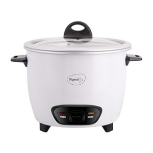 Pigeon by Stovekraft Joy 1.0 SDX 1-Liter 400-Watt Rice Cooker (White)