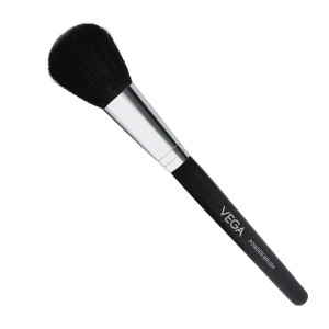 Vega Blush Brush with Black Wooden Handle and Natural Animal/Synthetic Hair