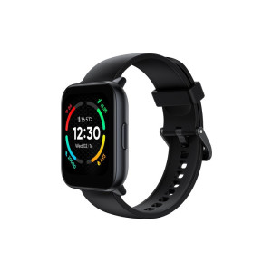 Realme Black Strap TechLife Watch S100 1.69 HD Display with Temperature Sensor Smartwatch [APPLY COUPON :NORETURN25]