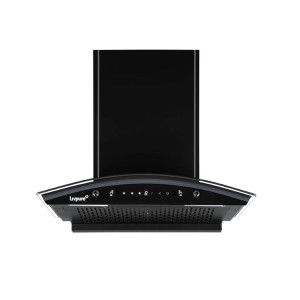 Livpure Astor 60 1250 m3/hr Curved Glass || Filterless Auto-Clean Kitchen Chimney || 10 Year Warranty On Motor (2 Year Comprehensive), (Touch And Gesture Control, Black)