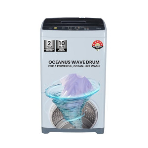 Haier 6 Kg 5 star Fully Automatic Top Loading Washing Machine HWM60-AE, Titanium Grey, 2024, Oceanus Wave Drum,Near Zero Pressure)