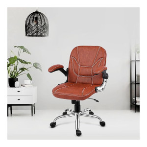 Oakcraft Majesty Medium Back Leatherette Ergonomic Office Chair