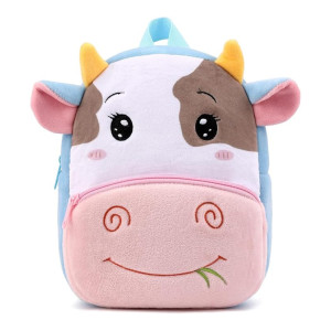 HappyChild Kids School Bag for Boys and Girls, Cute Soft Plush Animal Cartoon Mini Backpack Little For Kids 1-5 Years