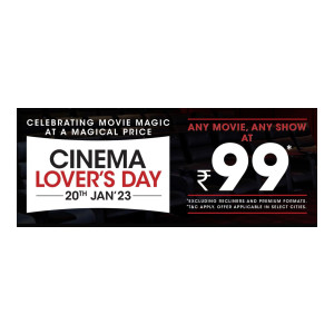 Cinema Lovers Day: Book any Movie tickets for any show at 99 on 31st May 2024