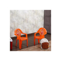 Cello New Tulip Comfortable Kids Chair with Backrest for Study Chair|Play|Dining Room|Bedroom|Kids Room|Living Room|Indoor-Outdoor|Dust Free|100% Polypropylene Stackable Chairs, Orange (Coupon)