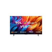TCL 189 cm (75 inches) Metallic Bezel-Less Series 4K Ultra HD Smart LED Google TV 75V6B (Black) (Apply 5000 Off coupon + 9798 Off on HDFC CC 12 months No Cost EMI)