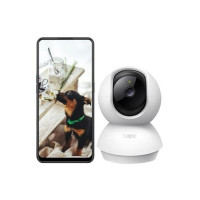 Tapo TP-Link C210 360° 3MP Full HD 2304 X 1296P Video Pan/Tilt Smart Wi-Fi Security Camera | Alexa Enabled | 2-Way Audio| Night Vision| Motion Detection | Indoor CCTV White