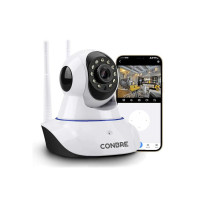 Conbre MultipleXR2 2MP Full HD Smart WiFi Wireless IP CCTV Security Camera | Motion Tracking | Night Vision | 2-Way Audio | | Support upto 128GB Micro SD Card Slot