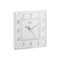 Ajanta Designer Plastic Wall Clock Battery Operated for Kitchen Home Office Clock with Large Numbers (19 x 19 x 3.5 cm, Quartz, White, Pack of 2) (Small)