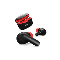 pTron Bassbuds Duo In-Ear Wireless Earbuds, Immersive Sound, 32H Playtime, Clear Calls TWS Earbuds, Bluetooth V5.1 Headphone, Type-C Fast Charging,Voice Assist & IPX4 Water Resistant (Jet Black & Red)