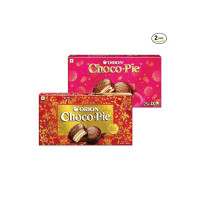 ORION Choco Pie-Chocolate Coated Soft Biscuit-Strawberry And Chocolate Combo-40 Pcs,1060 Grams