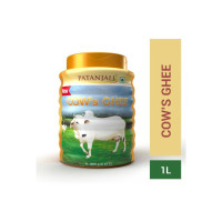 PATANJALI Cow's Ghee, Danedar, Rich Aroma, Natural & Healthy 1 L Plastic Bottle (Limited Locations)