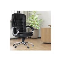 Da URBAN® Windsor High Back Revolving Leatherette Ergonomic Home & Office Executive Chair with 3 Years Warranty, High Comfort Seating, Height Adjustable Seat & Heavy Duty Metal Base (Black)